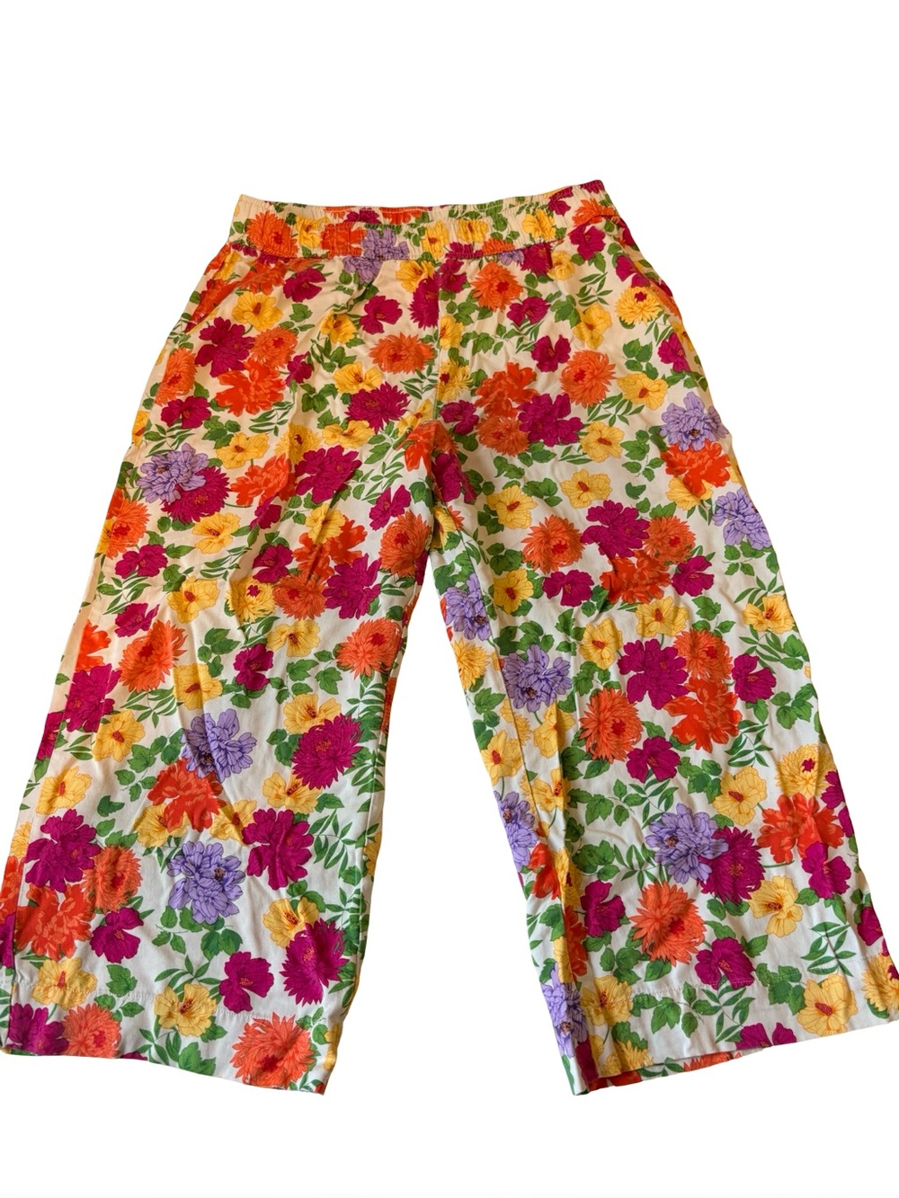 Jules & Leopold Floral Wide Leg Culottes | Retro Summer Pants XL - Picture 2 of 9
